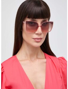 Slnečné okuliare Guess dámske, ružová farba