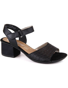 Pohodlné kožené sandále Rieker W RKR675 black