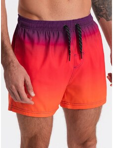 Ombre Clothing Oranžové plavky s ombre motívom V17 SRBS-0125