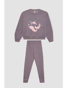 DeFacto Dievčenská súprava pyžama s dlhým rukávom s potlačou