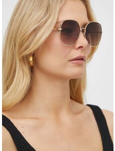 Slnečné okuliare Guess dámske, zlatá farba
