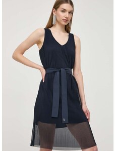 Šaty Armani Exchange tmavomodrá farba, mini, áčkový strih, 3DYA10 YN8QZ,