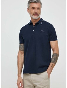 Bavlnené polo tričko Paul&Shark tmavomodrá farba, jednofarebný, 24411274