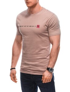 Inny Originálne béžové tričko s nápisom S1920