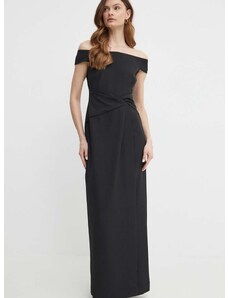 Šaty Lauren Ralph Lauren čierna farba, maxi, rovný strih, 253936388