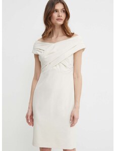 Šaty Lauren Ralph Lauren béžová farba,mini,priliehavá,253936390