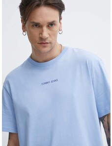 Bavlnené tričko Tommy Jeans pánsky,s nášivkou,DM0DM18266