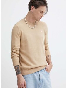 Bavlnený sveter Tommy Jeans béžová farba, DM0DM18895
