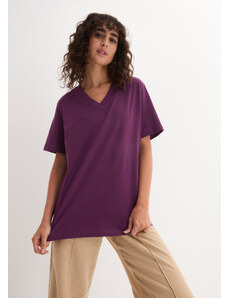 bonprix Široké dlhé tričko, V-výstrih (5 ks), krátky rukáv, farba zelená