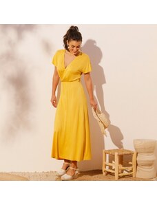 Blancheporte Dlhé jednofarebné šaty žltá 036