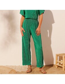 Blancheporte Široké plisované nohavice zelená 036
