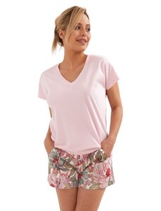 Cana Dámske pyžamo Vivien ružové so šortkami
