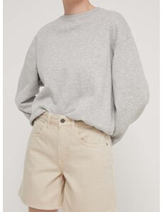 Bavlnené šortky Desigual SURY béžová farba, jednofarebné, vysoký pás, 24SWDD54