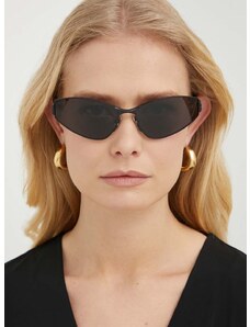 Slnečné okuliare Balenciaga dámske, čierna farba, BB0335S