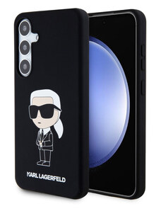 Samsung Galaxy S24 Karl Lagerfeld Liquid Silicone Ikonik NFT Case schwarz KLHCS24SSNIKBCK