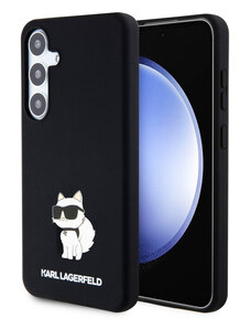 Samsung Galaxy S24+ Karl Lagerfeld Liquid Silicone Choupette NFT Case schwarz KLHCS24MSNCHBCK