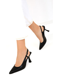 SOHO Čierne dámske klasické topánky na podpätku
