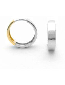 Šperk Holíč Dvojfarebné zlaté kruhové náušnice, 2,45 g, 14k