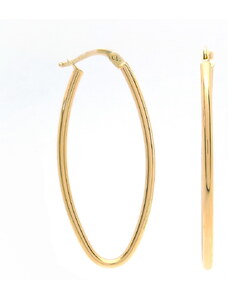 Šperk Holíč Zlaté oválne náušnice, 1,90 g, 14k