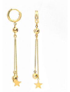 Šperk Holíč Zlaté kruhové náušnice s visačkou, 2,55 g, 14k