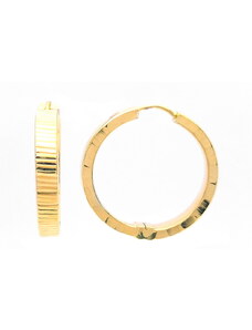 Šperk Holíč Širšie zlaté gravírované kruhy, 4,15 g, 14k