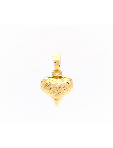 Šperk Holíč Prívesok gravírované zlaté srdiečko, 0,30 g, 14k
