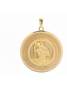 Šperk Holíč Zlatý prívesok medailón svätý Krištof, 1,95 g, 14k