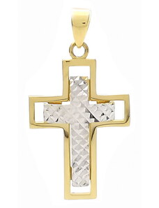 Šperk Holíč Zlatý prívesok kríž, 1,70 g, 14k