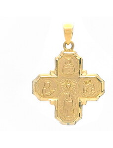 Šperk Holíč Zlatý prívesok s kresťanským motívom, 1,40 g, 14k