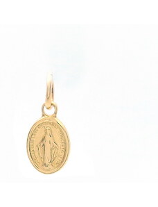 Šperk Holíč Zlatý prívesok malý medailón Panna Mária, 0,45 g, 14k