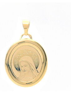 Šperk Holíč Zlatý prívesok medailón Panna Mária, 1,30 g, 14k