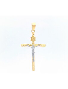 Šperk Holíč Zlatý prívesok kríž, 1,20 g, 14k