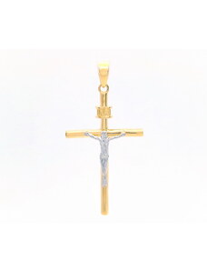 Šperk Holíč Zlatý prívesok kríž, 1,30 g, 14k