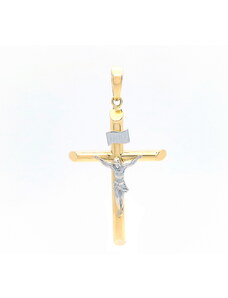 Šperk Holíč Zlatý prívesok kríž, 1,65 g, 14k