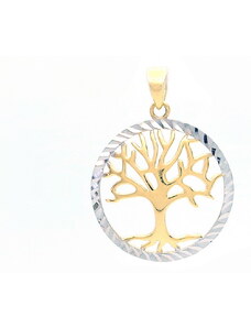 Šperk Holíč Zlatý prívesok strom života kombinovaný, 1,45 g, 14k