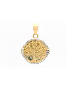 Šperk Holíč Kombinovaný prívesok zo zlata ,,strom života", 1,30 g, 14k
