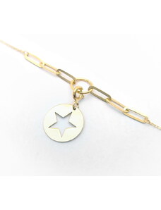 Šperk Holíč Náhrdelník s prívesok hviezdy zo žltého zlata, 2,40 g, 14k