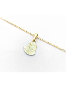 Šperk Holíč Náhrdelník zo žltého zlata s príveskom ,,PANNA Mária", 1,90 g, 14k