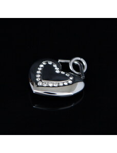 Šperk Holíč Kameňové srdce - oceľový prívesok