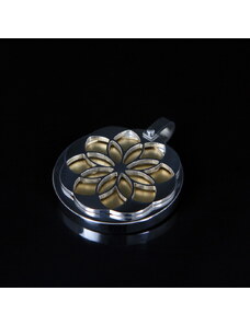 Šperk Holíč Vyrezávaný kvet - oceľový prívesok
