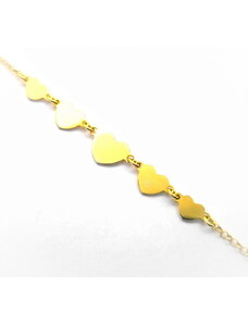 Šperk Holíč Strieborný náhrdelník so žltou povrchovou úpravou