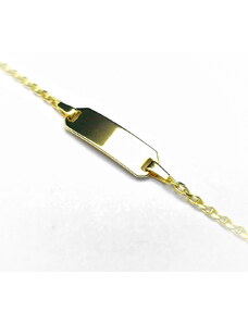 Šperk Holíč Detský náramok s platničkou zo žltého zlata, 1,60 g, 14k