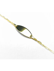 Šperk Holíč Detský náramok s platničkou zo žltého zlata, 1,95 g, 14k