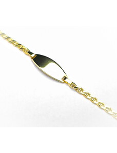 Šperk Holíč Detský náramok s platničkou zo žltého zlata, 2,60 g, 14k