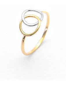 Šperk Holíč Zlatý prsteň prepojené kruhy, 1,60 g, 14k