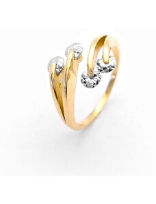 Šperk Holíč Žlto biely rozpojený prsteň 3,25g, 14k