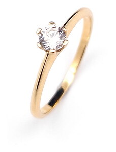Šperk Holíč Zlatý zásnubný prsteň so zirkónom, 1,45 g, 14k