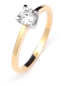 Šperk Holíč Zlatý zásnubný prsteň so zirkónom, 1,75 g, 14k