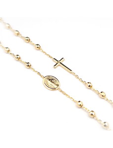 Šperk Holíč Ružencový náhrdelník zo žltého zlata 45 cm, 14k, 3,60 g, 14k