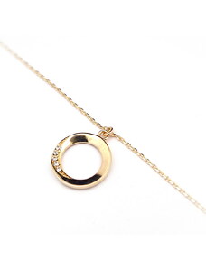 Šperk Holíč Jemný zlatý náhrdelník s príveskom, 1,85 g, 14k